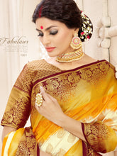 Cream Banarasi Art Silk Woven Saree